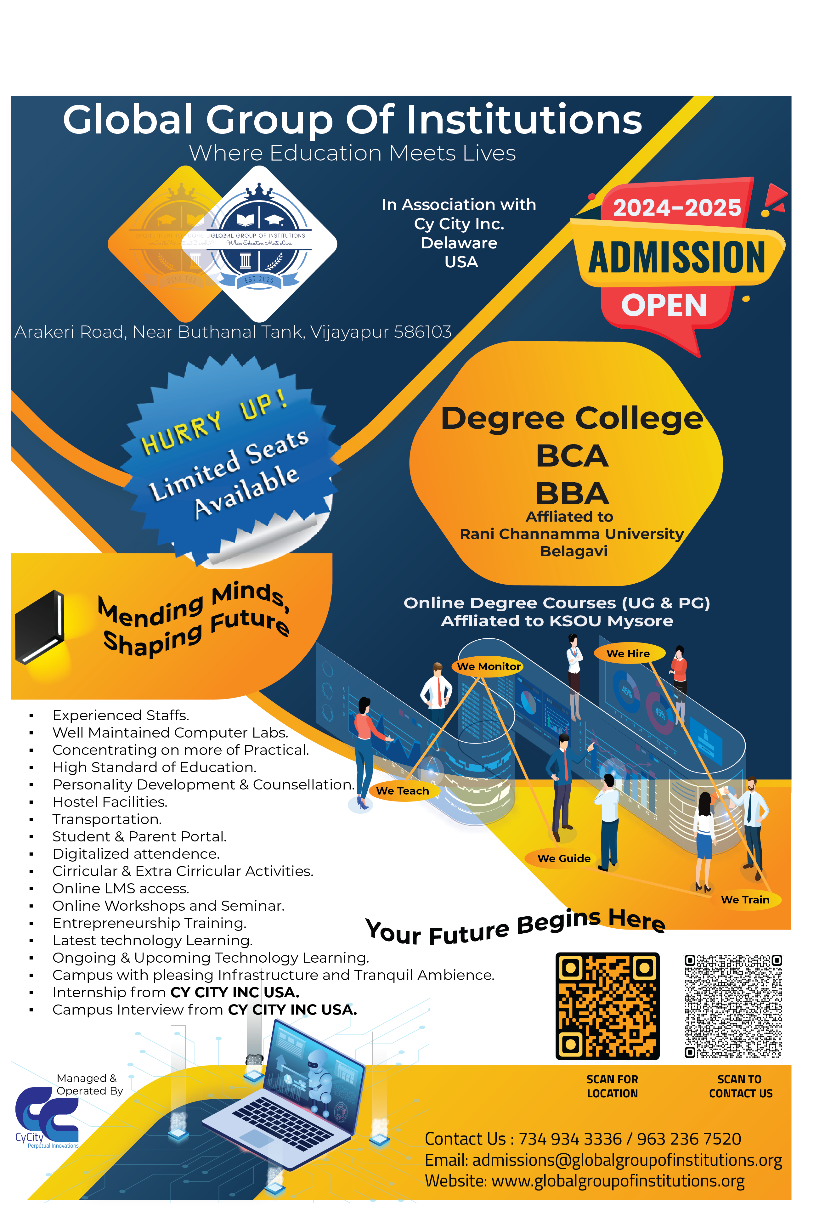 Admissions Open for BCA And BBA